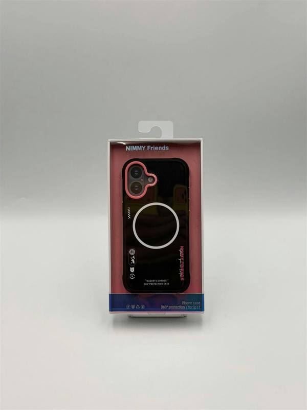 Nimmy Friends Nimmy Cool & Cute 2.0 Case with MagSafe for iPhone 17 6.3" Black Pink - N-YJKM-CX2.0-IP17-01-B