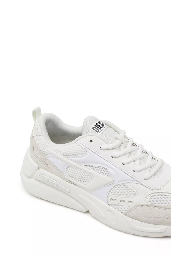 Diesel S-SERENDIPITY-SPORT Mesh & Suede Sneakers - White