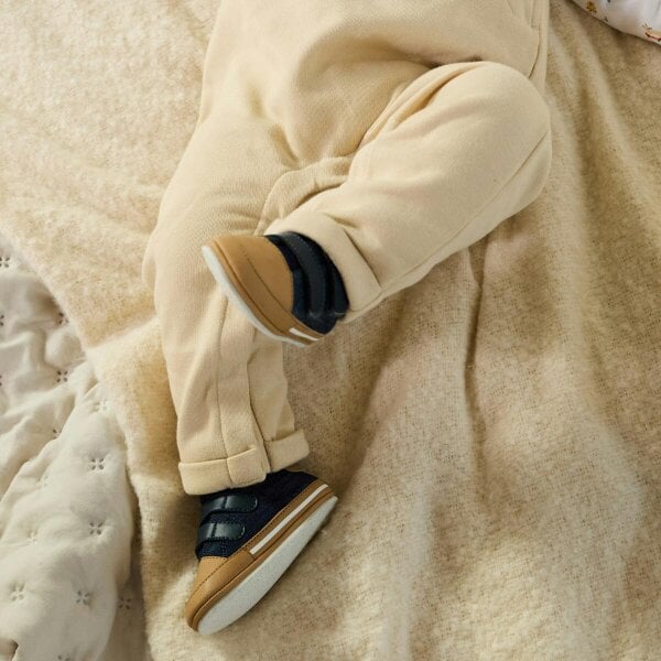 Mini Cuddles Printed Dungarees (Beige & White)