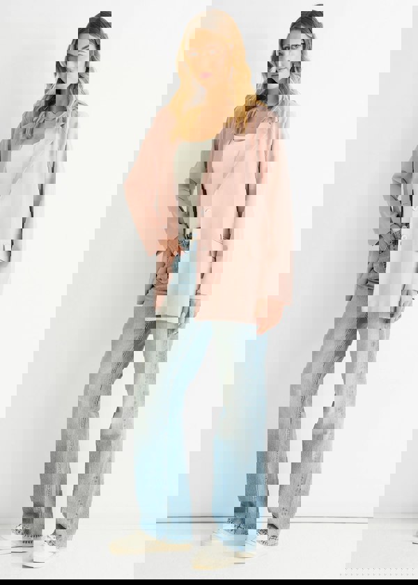 Gini London Blush Oversized Tailored Blazer