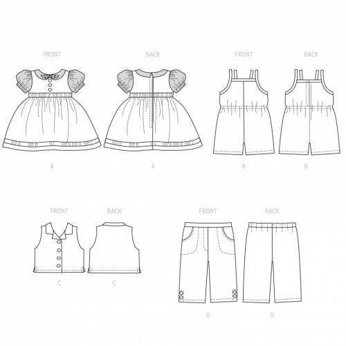 Simplicity Sewing Pattern 9534, Doll Clothes OS (One Size Only) - Easy