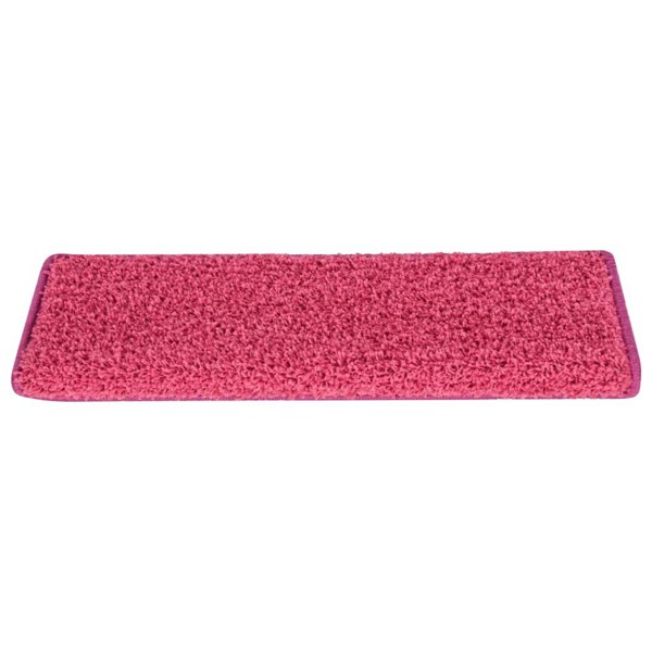 Berkfield Carpet Stair Treads 15 pcs 65x21x4 cm Pink