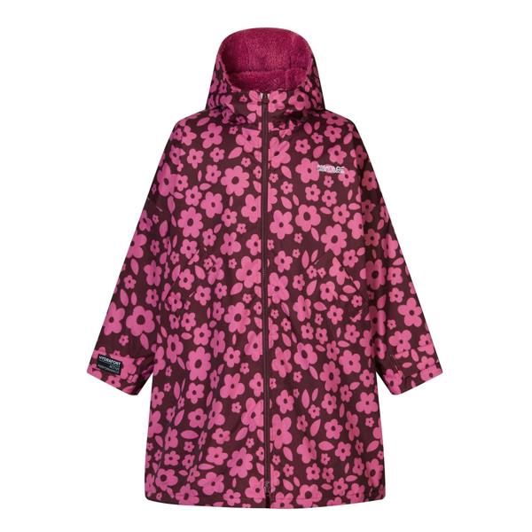 Regatta Childrens/Kids Floral Waterproof Changing Robe - Violet Fig - 
