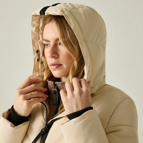 Regatta Womens/Ladies Merida Long Length Padded Jacket - Light Vanilla