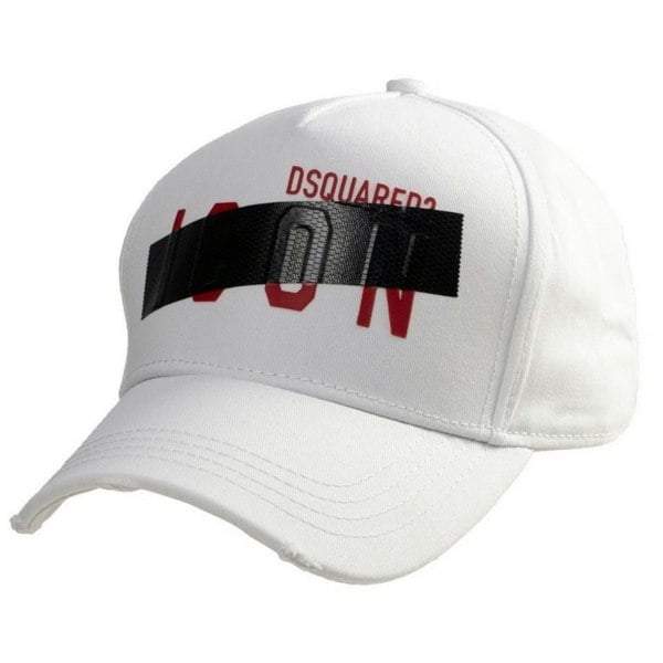 Dsquared2 Taped Icon Logo Cap - White