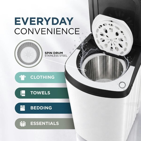 DMD Collective 9kg Spin Dryer with Stainless Steel Drum & 5-Minute Timer