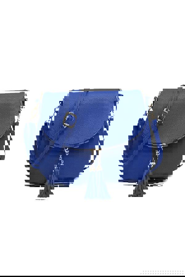 Pluspup Tassel Flap Shoulder Bag with Adjustable Strap and Inner Pocket