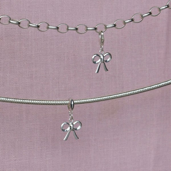 Sterling Silver Bow Charm - MYLEE London