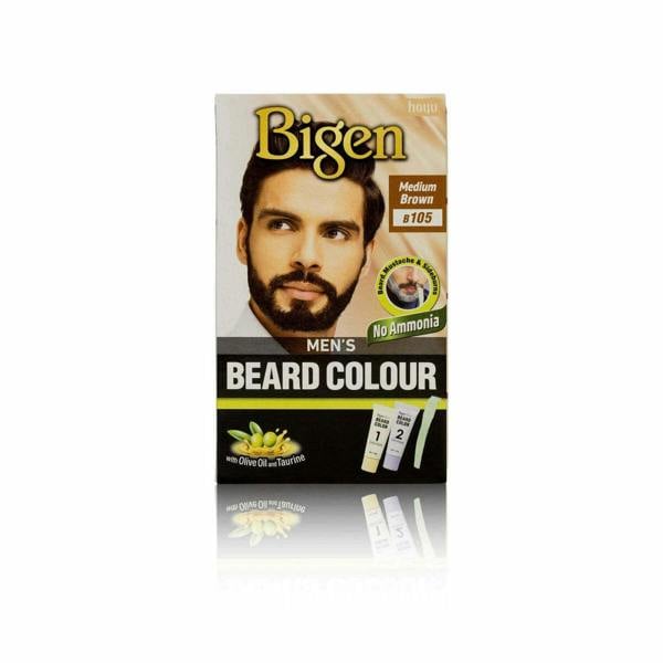 Bigen Men's Beard Colour Medium Brown B105