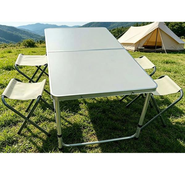 Gr8 Garden Portable Folding Camping Picnic Table with 4 Stools Outdoor Garden & Festival Table Chair Set