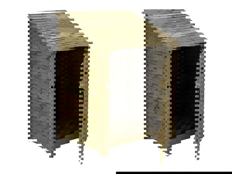 Arbor Garden Solutions Wooden Premium Tongue/Groove Log Store with Door (W-99cm, H-126cm or H-180cm, D-88cm)