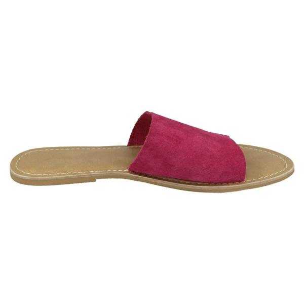 Leather Collection Ladies Leather Collection Flat Mule Sandals
