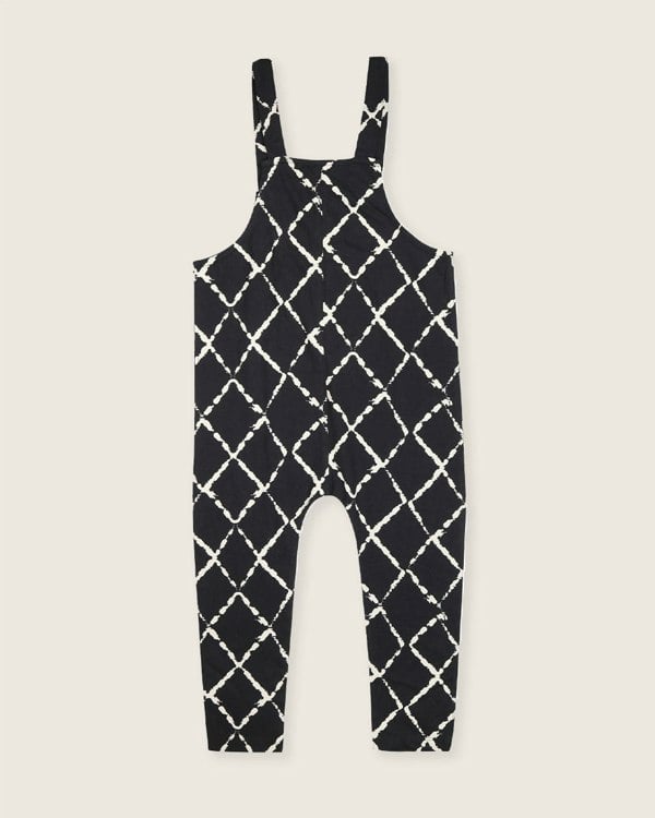 Black Harlequin Print Dungarees - image 5