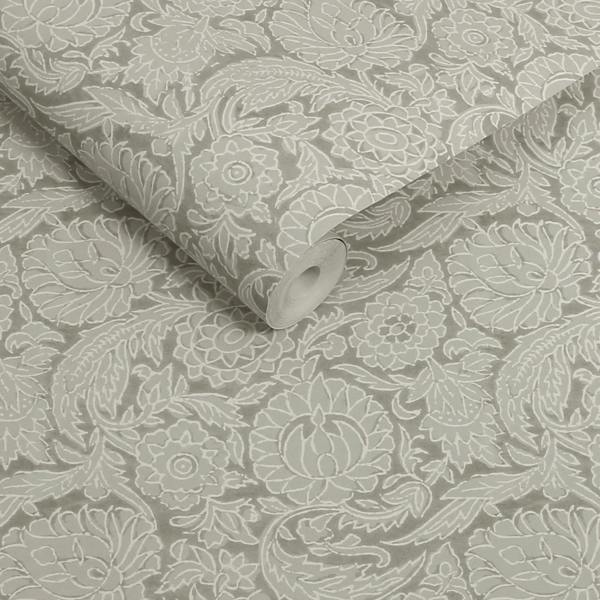Next Natural Floral Woodblock Wallpaper