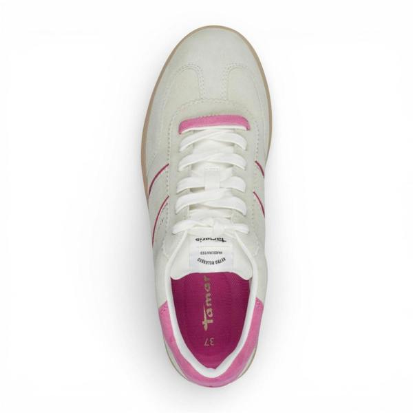 Tamaris Women's Green Pink Leather Trainers Sneaker Shoes