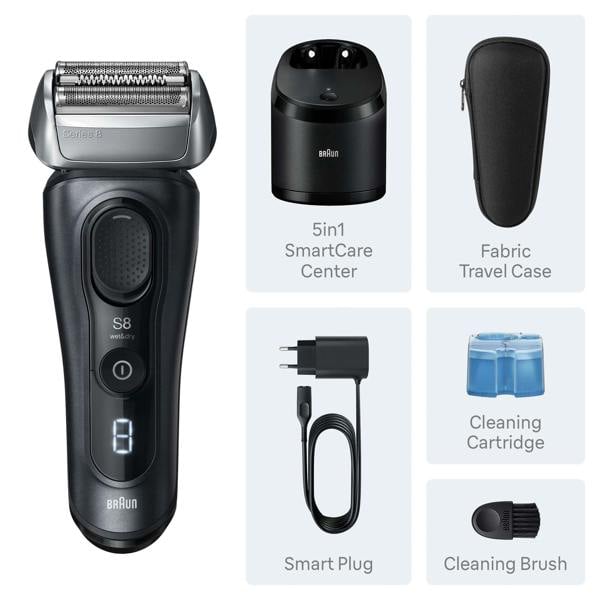 Braun Series Shavers Series 8 8663CC Grey Electric Shaver - Additional 6