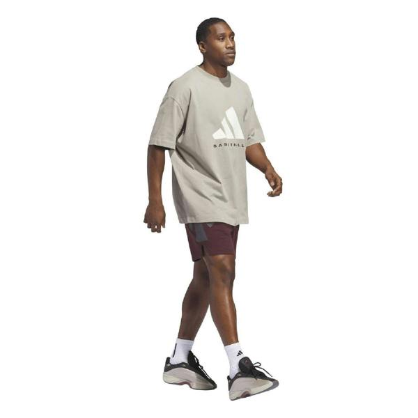 Adidas Unisex Adult Basketball T-Shirt - Beige - 