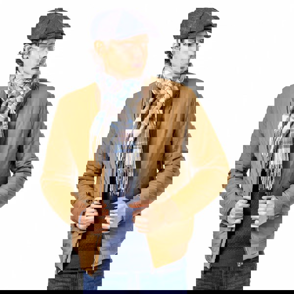 Heritage Traditions Tweed Patchwork Newsboy Cap - Premium Wool Mix Hat