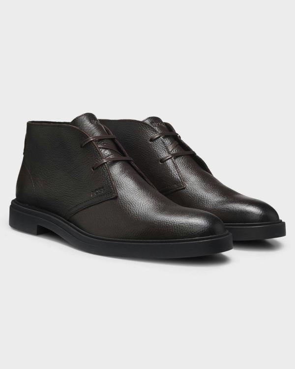 BOSS Orange Calev_Desb_grwl Mens Boots - Dark Brown 205 | CHO | Designer Footwear,Mens Footwear,Boots,Short Boots