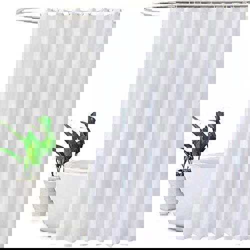 KAV Shower Curtain Polyester White