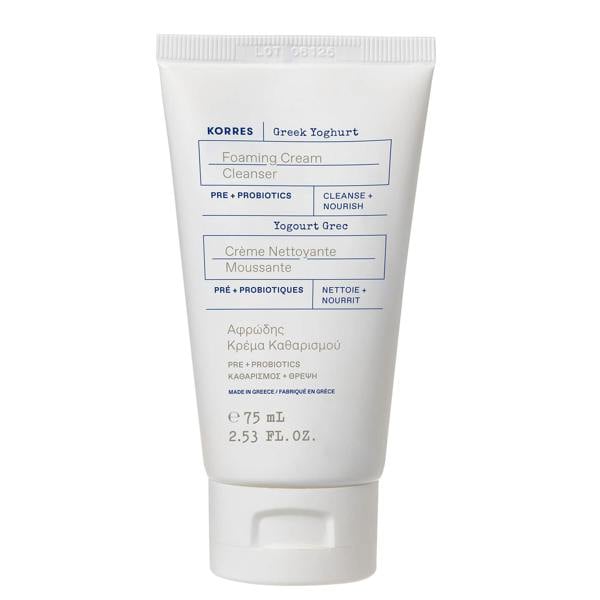 KORRES Face Care Greek Yoghurt Foaming Cream Cleanser with Pre + Probiotics 75ml