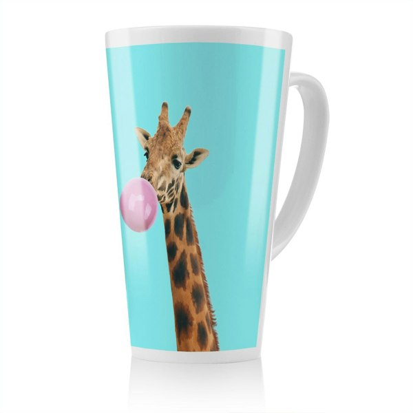Benjamin Tate Design Bubble gum on color background Designer Latte Mug