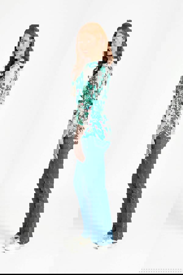 Mudflower Large Floral Print Lightweight Top