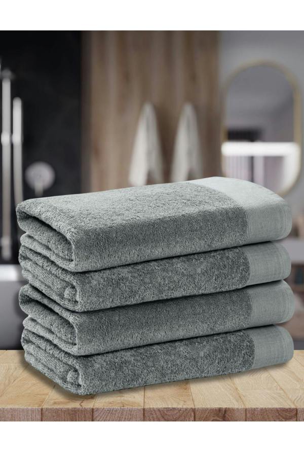 Ezysleep Luxe Collection 4 Piece Egyptian Bathsheet Set - Silver