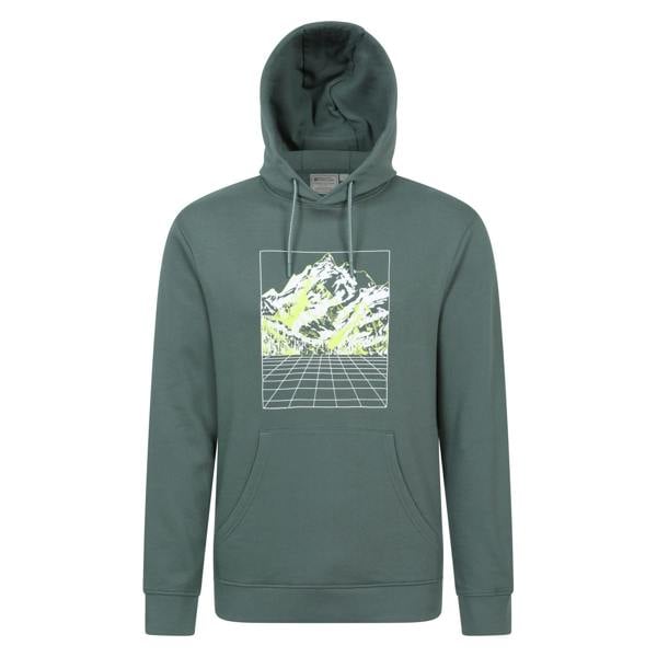 Mountain Warehouse Mens Grid Hoodie - Green