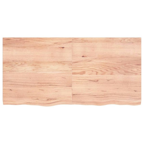 Berkfield Table Top Light Brown 120x60x4 cm Treated Solid Wood Oak
