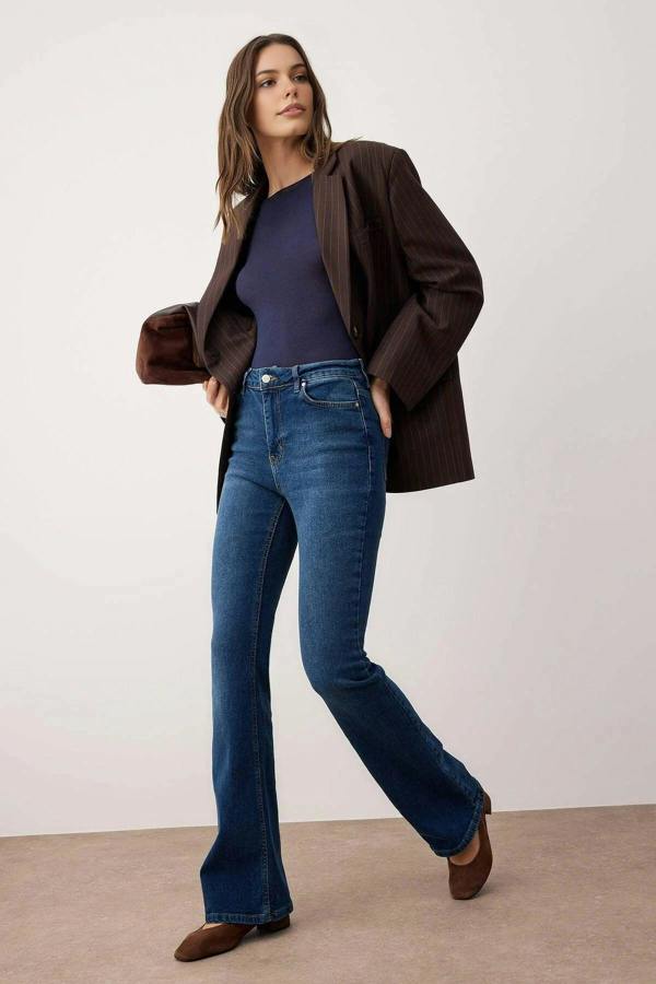 WOVCOR High Waist Comfort Flare Jeans