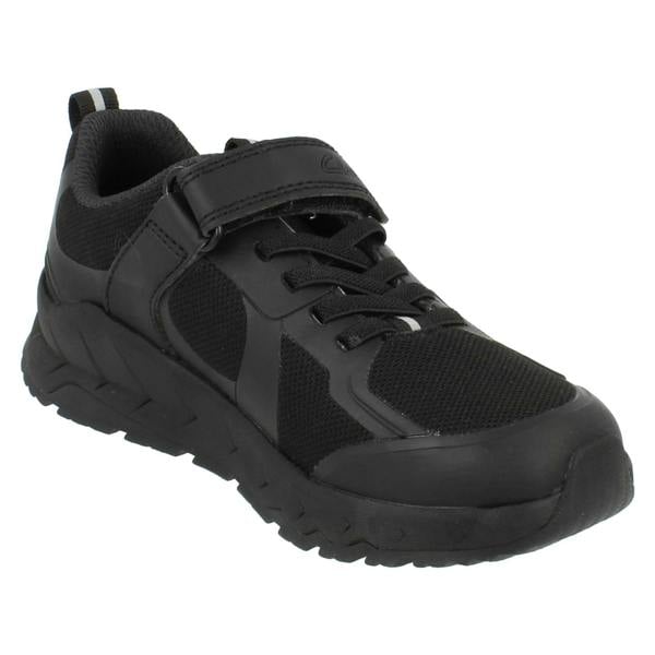 Clarks Boys Clarks Hook and Loop/Lace Up School Shoes Selva Edge
