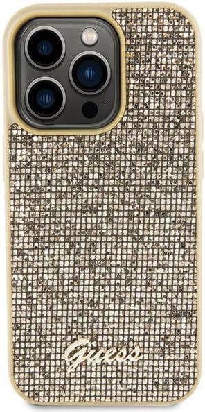 Guess Disco Metal Script Case for iphone 15 Pro 6.1" Gold - GUHCP15LPMSDGSD