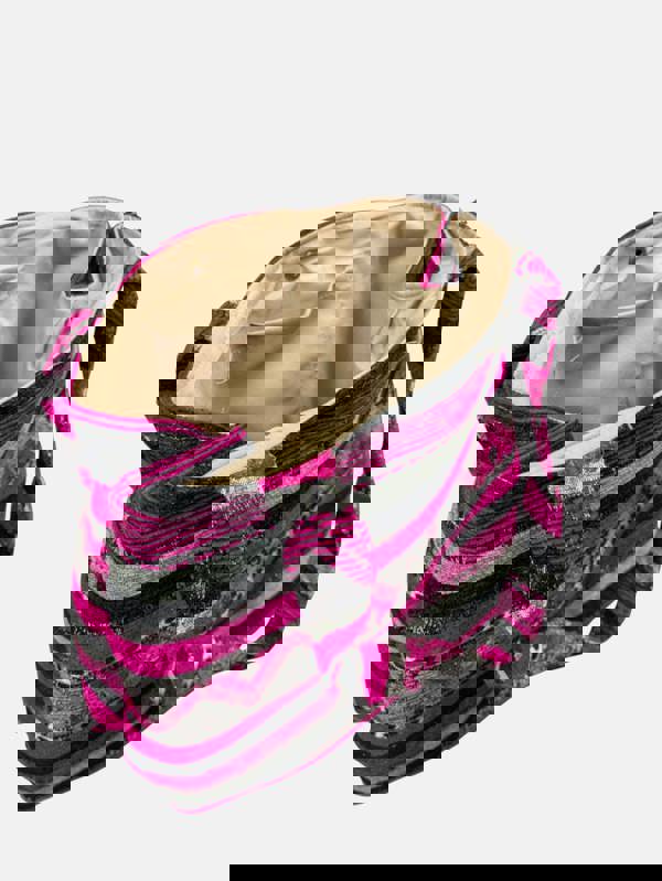 Berber Leather The Nador Large Expandable Fabric Tote in Pink