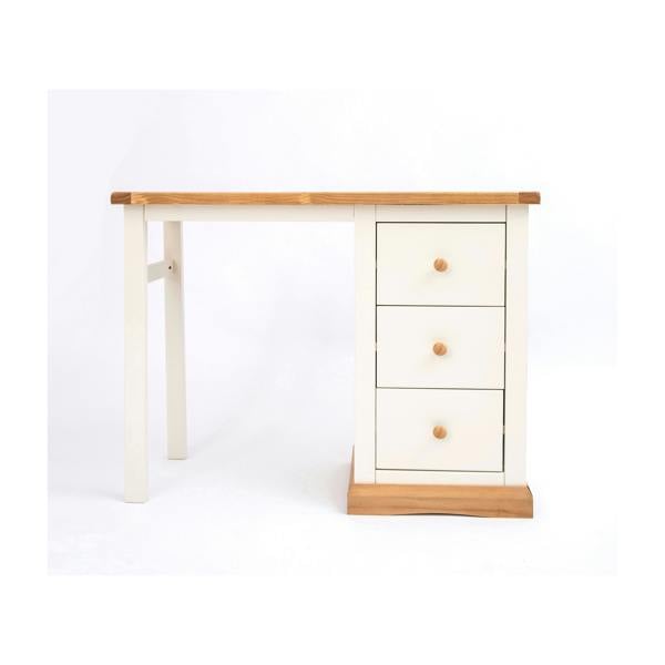 Trevi 3 Drawer Desk - Dressing Table Wood Knob