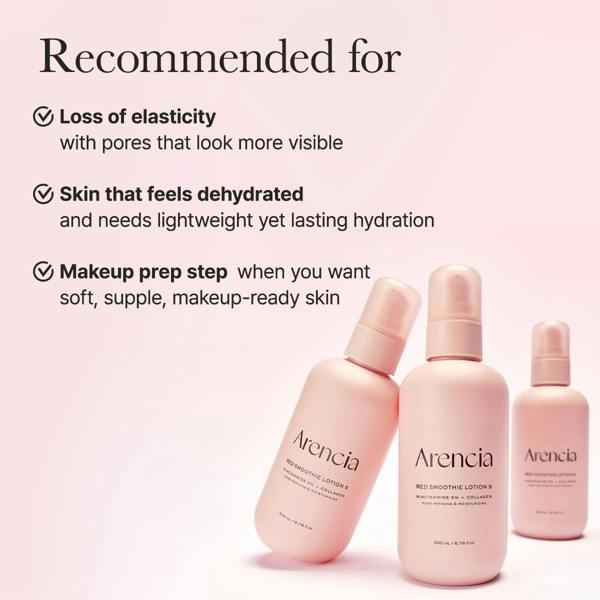 ARENCIA Red Smoothie Lotion 5 [Niacinamide 5% + Collagen] 200ml