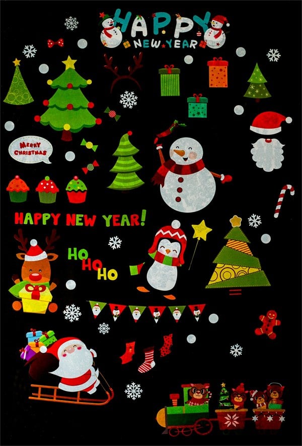 Xmas Haus Christmas Window Themed Sticker set of 78