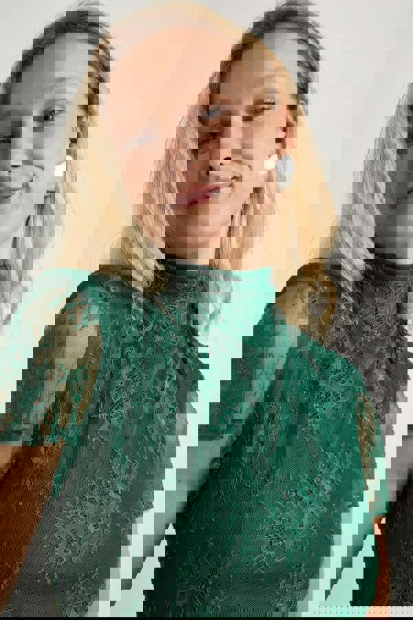 GWD Gracie Green Lace Maxi Dress