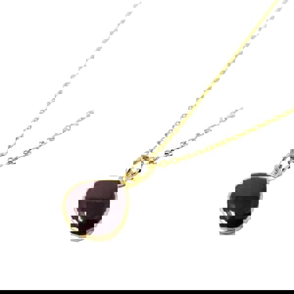 Dark Ruby 40th Birthday Gift Gemstone Gold Vermeil Necklace