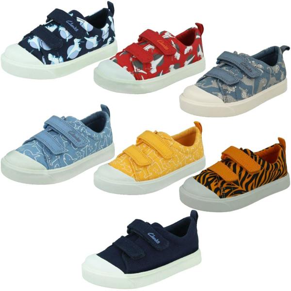 Clarks Boys Clarks Variety Detailed Canvas Shoes City Bright