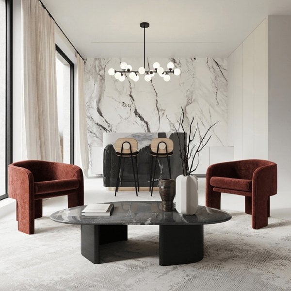 Milo Baughman Armchair, Velvet-Weilai Concept-Weilai Concept