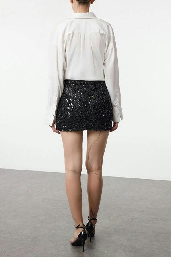 WOVCOR Sequin Mini Skirt