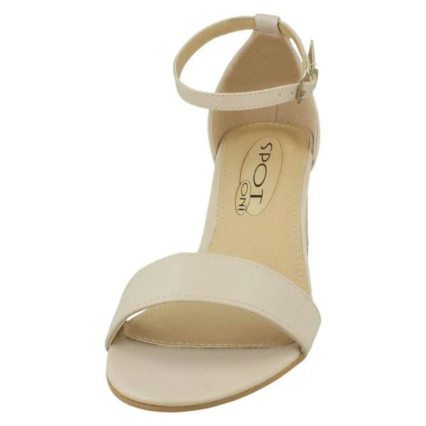 Spot On Ladies Spot On Mid Block Heel Sandals F12012