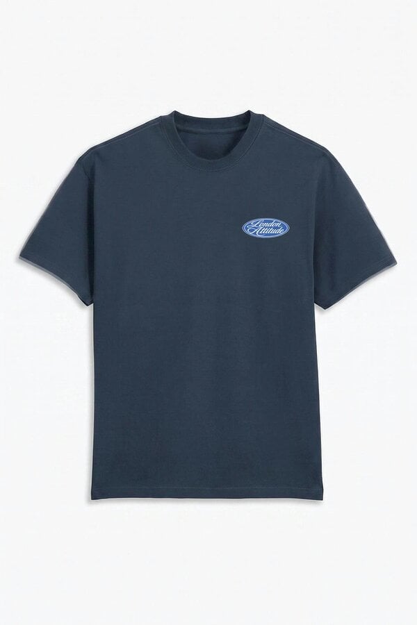 London Attitude Oversized  Vintage Motorsport Back Print T-Shirt