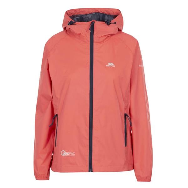 Trespass Womens/Ladies Qikpac Packaway Waterproof Jacket - Peach Blush