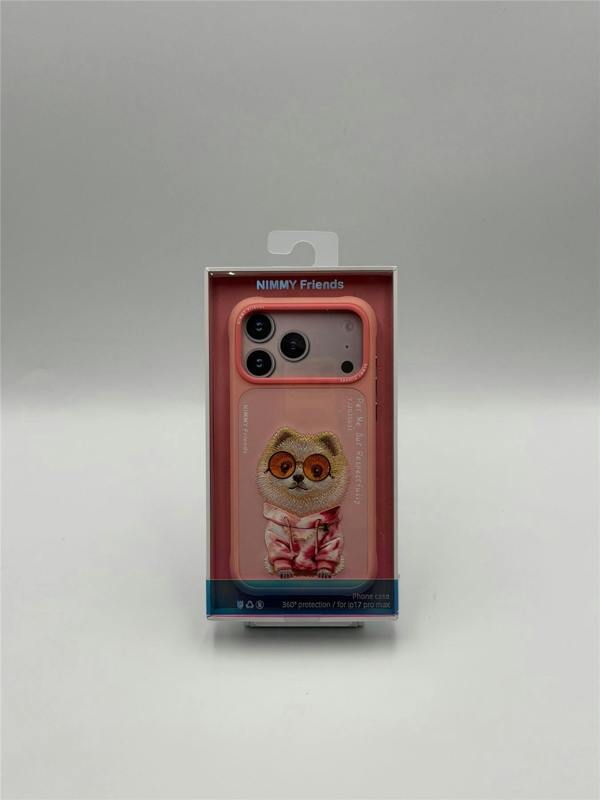 Nimmy Friends Nimmy Glass Cool Dog Case with MagSafe for iPhone 17 Pro Max 6.9" Pink - N-YJ-IP17-PRO-MAX-031