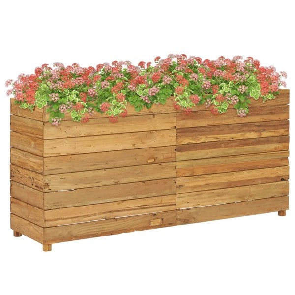 Berkfield Raised Bed 150x40x72 cm Solid Wood Teak and Steel