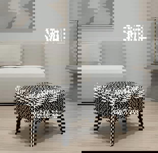 ISTOOLS Premium Eden Embossed Pattern Footstool Ottoman – Window Bay Seat & Multi-Use Coffee Table Bench (Non-Storage)