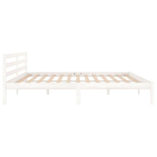 Berkfield Day Bed Solid Wood Pine 200x200 cm Super King White