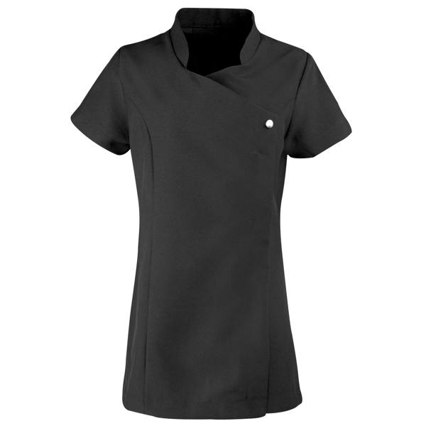 Premier Ladies/Womens *Blossom* Tunic / Health Beauty & Spa / Workwear (Pack of 2) - Black